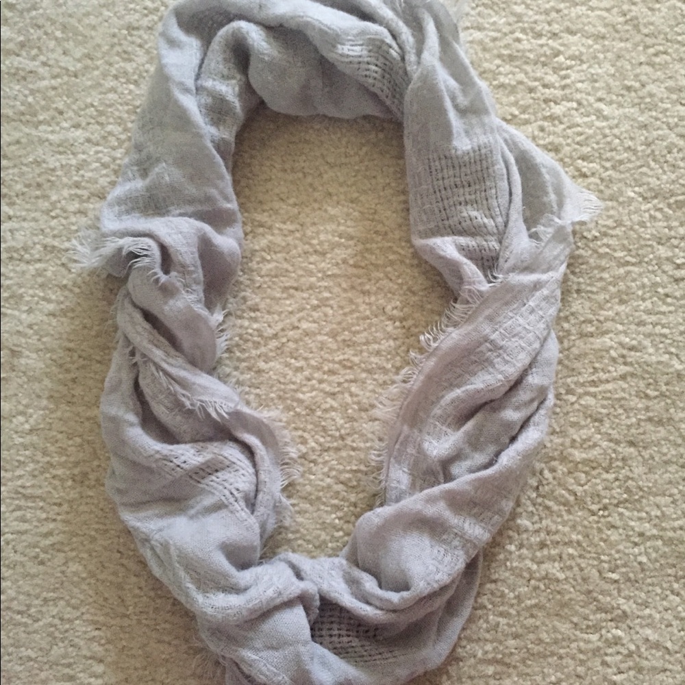 Gray Scarf with Fray